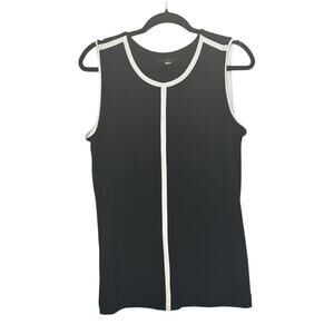 Alfani Black & White Sleek Versatile Top-Size L- NWT
